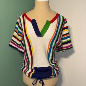 Rare Vintage 1980’s Woman’s Yamamoto Colorful Striped Women's Knit Top
